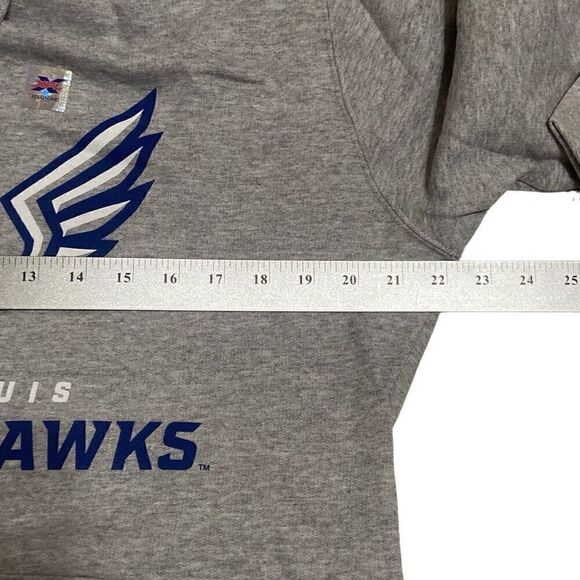 NWT XFL UFL St Louis Battlehawks Logo Ladies Gray Pullover Hoodie Ladies Large - Picture 10 of 11
